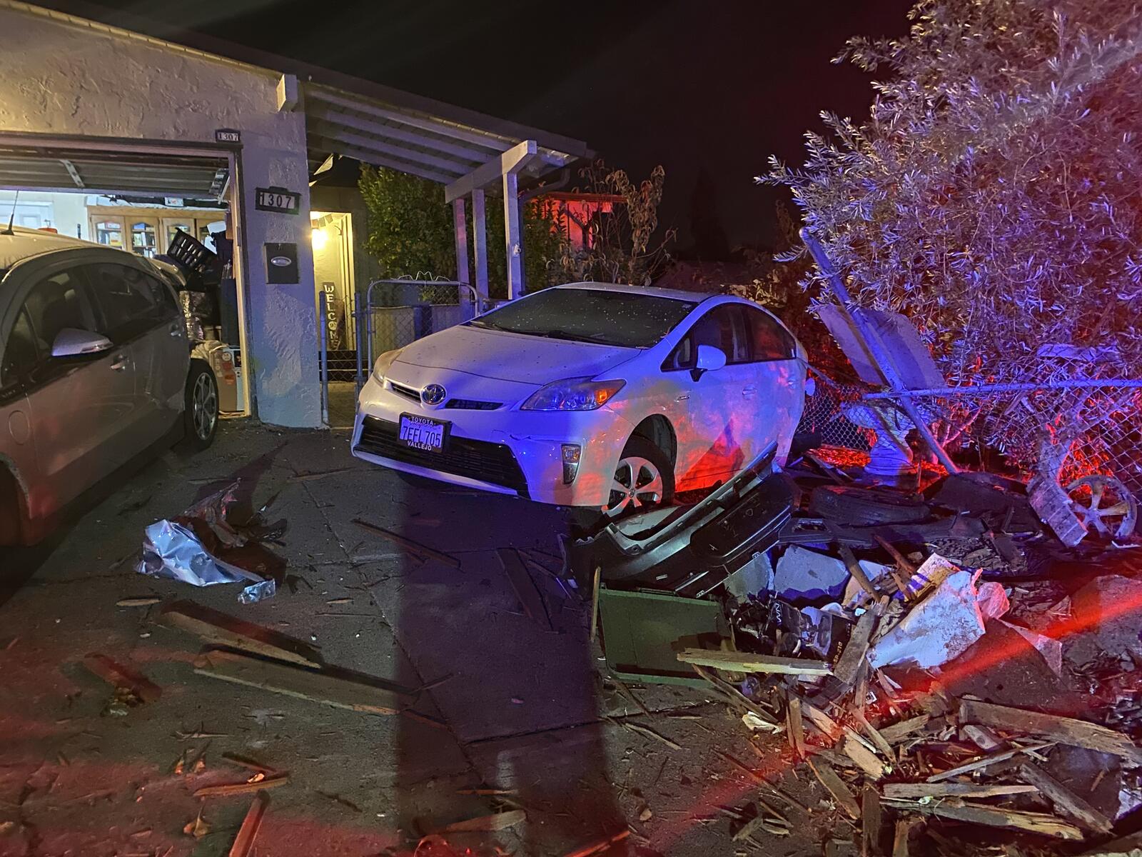 Car smashes in to house