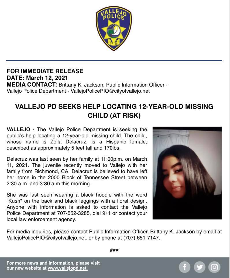 More Info on Missing Child