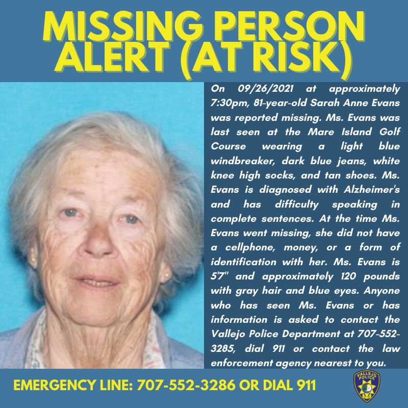 Missing Elderly Woman (HAS BEEN FOUND)