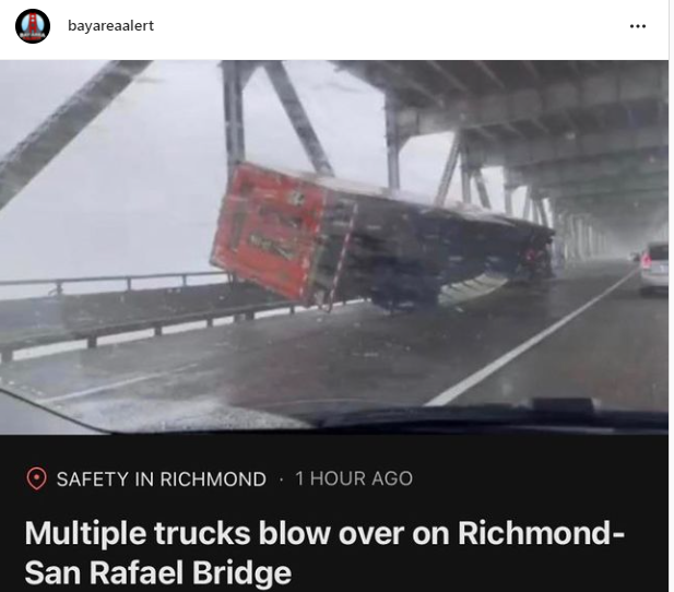 Trucks tipping over
