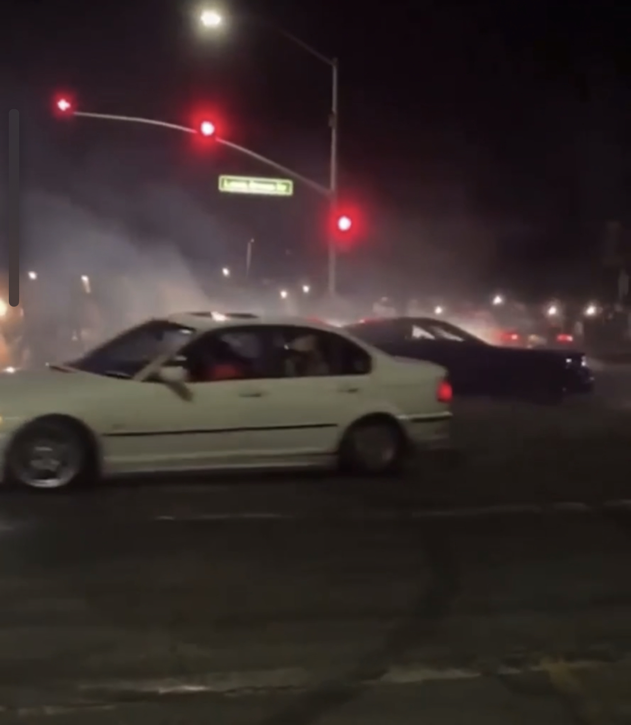 Video of sideshow shooting and man ran over.