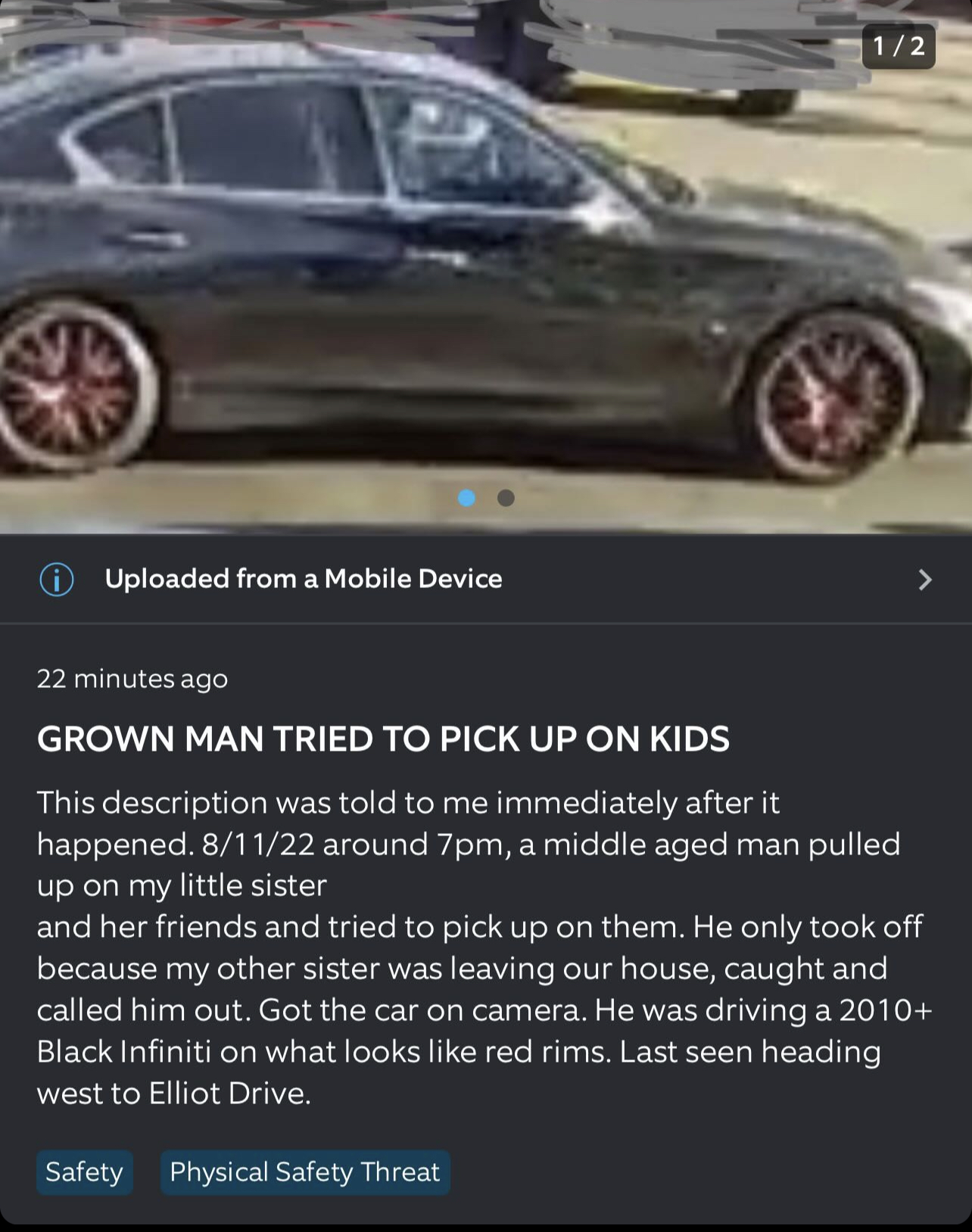 Pedophile Alert (from a Parent)