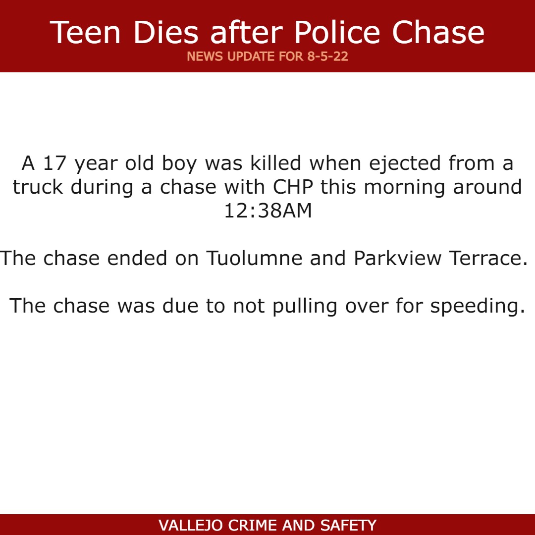 Teen Dies After Police Chase